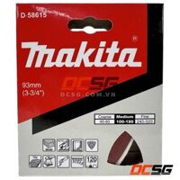 Giấy chà nhám tam giác 93mm cho máy cắt rung Makita Chọn độ hạt  DCSG - A-120 D-58615