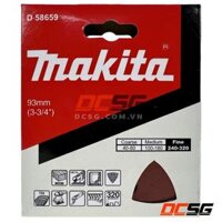 Giấy chà nhám tam giác 93mm cho máy cắt rung Makita Chọn độ hạt  DCSG - A-320 D-58659