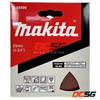 Giấy chà nhám tam giác 93mm cho máy cắt rung Makita Chọn độ hạt  DCSG - A-80 D-58590