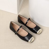 Giày Chanel Mới Phong Cách Bạc Giày Đơn Phong Cách Trung Hoa Mới Giày Mary Jane Retro Pháp Giày Bằng Giày Ballet Giày Nữ Dạ Hội Xuân Hè