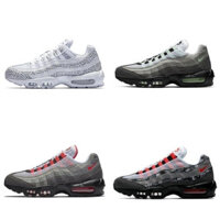 Giày chạy Air Max95 cho nam và nữ, unisex, màu xanh lá và xám EZGX