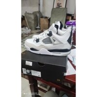 Giày chạy bộ hàng đầu Air Jordan 4 “Quân đội Đen ” Trắng / Đen-Neutral Xám Giày bóng rổ DH6927-2111 RHGF