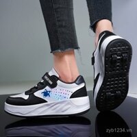 Giày chạy trẻ em mới đảm bảo chất lượng, giày nhấp nháy, giày trượt patin bốn bánh, giày trượt patin ẩn, giày chạy trẻ em, giày thể thao, giày trượt cho thanh thiếu niên, đèn LED