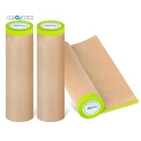 Giấy che mặt hình sẵn để vẽ tranh, Giấy che mặt sơn 18 Inchx50 Feet, Giấy vẽ băng và giấy vẽ, (3 cuộn) Bền bỉ Dễ dàng lắp đặt