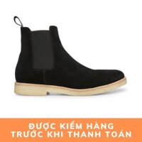 Giày Chelsea Boots black color da lộn thời trang dành cho nam đế độn giúp tăng độ cao thêm 3.5cm