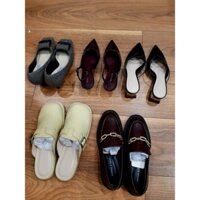 Giày Chính Hãng CnK Trưng Bày Sale Rẻ Mẫu Mã Bền Đẹp Hở Gót Bít Mũi Giày Tây Nữ Da Sang Trọng Trangnauth