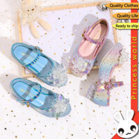 Giày Cho Bé Gái Giày Cao Gót Pha Lê Mới Tiệc Cưới Hoa Bé Gái Phù Dâu Giày