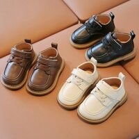 Giay cho bé trai, giày lười da mềm có quai dán mã 8815