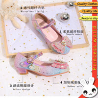 Giày Cho Trẻ Em Giày Cao Gót Da Thời Trang Bé Gái Đế Mềm Giày Công Chúa