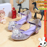 Giày Cho Trẻ Em Giày Cao Gót Công Chúa Pha Lê Bé Tiệc Sinh Nhật Giày Khiêu Vũ