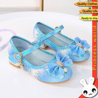 Giày Cho Trẻ Em Giày Cao Gót Rainbow Nơ Giáng Sinh Giày Công Chúa Da PU