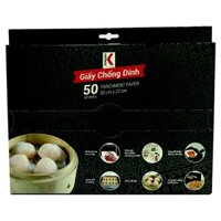 Giấy chống dính chính hãng Kokusai 30cmx22cm - Moriitalia - Loại 50 tờ / hộp - Giấy nướng chống dính - TIME