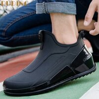 Giày chống thấm nước mới Giày đi mưa nam mặc ngoài ống ngắn chống trượt thời trang sinh viên giày nhựa chống trượt chống mài mòn