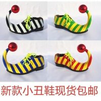 Giày chú hề ma thuật hiệu suất mới, phụ kiện trang phục chú hề, giày mũi nhọn hiệu suất chú hề, giày anime hài hước