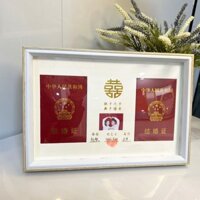 Giấy chứng nhận kết hôn đăng ký ảnh cưới bộ sưu tập kỷ niệm lưu trữ quà tặng từ hạnh phúc khung ảnh
