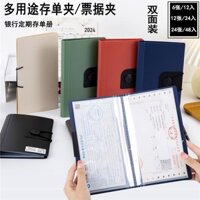 Giấy chứng nhận tiền gửi thời gian Lưu trữ Ngân hàng Bộ sưu tập hóa đơn lưu trữ Sách hai mặt Kẹp hóa đơn đa năng Sổ lưu trữ