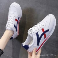 Giày Chunky Sneaker nữ kiểu 2025 sành điệu Instagram mẫu mới mùa xuân thời trang dễ phối đồ học sinh chạy bộ nhẹ màu trắng đơn