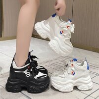Giày Chunky Sneaker nữ mẫu Hot Giày trắng mẫu mới mùa thu Giày thể thao nhẹ nhàng Bánh xốp độn cao bên trong đế dày 10cm thân hình nhỏ
