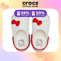 Giày Clog Trẻ Em Crocs Classic Hello Kitty Iam - White