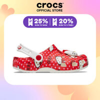 Giày Clog Trẻ Em Crocs Toddler Classic Hello Kitty Red