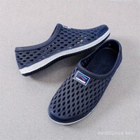 Giày Clogs Nam Mũi Kín Đi Biển Chống Trượt Giày Nước Ngoài Trời Thoáng Khí Thời Trang Giày Lười Giày Lưới