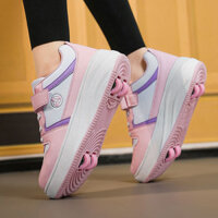 giày có bánh xe trượt Trượt băng bốn bánh bé trai và bé gái phiên bản học sinh tám bánh giày trượt có bánh xe giày trư