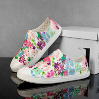 Giày có lỗ in hình thông thường dành cho nữ, Giày Crocs Graffiti mùa hè, Dép chống trượt thoáng khí ngoài trời