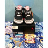 'Giày Cổ Thấp' Nike Air Jordan 3 Retro Black Cement (2018)