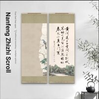 Giấy Cơm Cờ Vuông Chính Hãng [Trí Tuệ Phong Cách Phương Nam] Cuộn Trống Mới Nửa Mắt Tác Phẩm Thư Pháp Bàn Chải Giấy Thư Pháp Treo Cuộn In Cổ Tranh Trung Quốc Thư Pháp