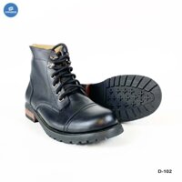 Giày combat boots Mã D-102 nam da Bòm Nappa Loại 1 Cao Cấp ⚡ Tặng 1 đôi lót da khử mùi ⚡