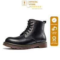 Giày combat boots nam TRAZ cao cổ, đế khâu chắc chắn