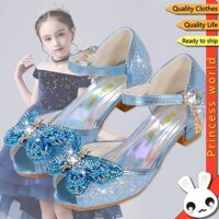 Giày Công Chúa Cho Bé Gái Giày Cao Gót Đế Mềm Năm Mới Tiệc Sinh Nhật Giày Khiêu Vũ Cho Trẻ Em