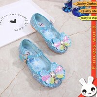 Giày Công Chúa Cho Bé Gái Giày Cao Gót Da Pha Lê Đế Mềm