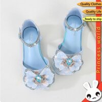 Giày Công Chúa Cho Bé Gái Giày Cao Gót Đế Mềm Da Pha Lê Giày Công Chúa Trẻ Em Tiệc Sinh Nhật Quà Tặng