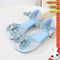 Giày Công Chúa Cho Trẻ Em Giày Cao Gót Mềm Da Giày Pha Lê