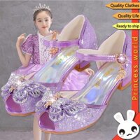 Giày Công Chúa Cho Trẻ Em Giày Cao Gót Đế Mềm Năm Mới Tiệc Sinh Nhật Giày Khiêu Vũ