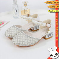 Giày Công Chúa Cho Trẻ Em Giày Cao Gót Pha Lê Năm Mới Tiệc Sinh Nhật Giày Khiêu Vũ