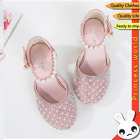 Giày Công Chúa Cho Trẻ Em Giày Cao Gót Pha Lê Năm Mới Tiệc Sinh Nhật Giày Khiêu Vũ