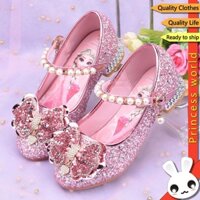 Giày công chúa Elsa cho bé gái Giày cao gót trẻ em Giày da pha lê