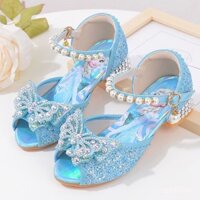 Giày công chúa Elsa mới phổ biến, dép mùa hè sành điệu cho bé gái, giày pha lê cho bé gái, giày cao gót cho trẻ em từ 3 4 5 6 tuổi