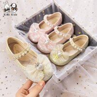 Giày công chúa KiMi Kids Girl Mary Jane Giày công chúa ngọc trai Hàn Quốc giày da bướm