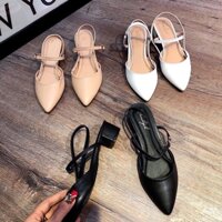 Giày công sở gót vuông 3cm da mềm . SALE 20%