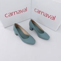 Giày Công Sở Nữ Cao Gót 5 Phân Đế Vuông Carnaval, da mềm mịn cao cấp VS78