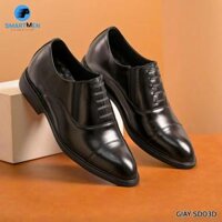 Giày công sở Oxford SMARTMEN KHÔNG CẦN buộc dây, siêu nhẹ SD-03 Đen