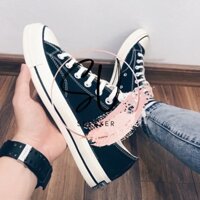 Giày Converse 1970s Cổ Thấp, Giày Sneaker Nam Nữ CV Chuck Taylor All Star Đen Trắng Cao Cấp Full Box Bill