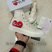 Giày converse 1970s tim play nam nữ cổ cao màu trắng