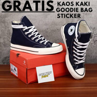 Giày Converse 70 S 70s Cao Màu Xanh Navy HI Nhập Khẩu Chính Hãng 100 Giày Trường Học