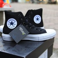 Giày Converse ChuckII cao cổ vải đen CCVD16