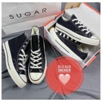 Giày converse đen 1970 cao , thấp lót xanh (Hàng 11 thể thao nam nữ sneaker Full hộp