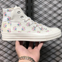 Giày Converse nữ thời trang mùa xuân 1970, giày vải thêu nhỏ tươi mới